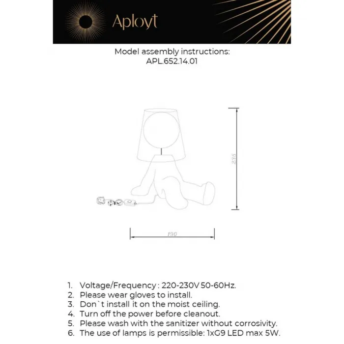 Настольная лампа Aployt Kosett APL.652.14.01 от ImperiumLoft