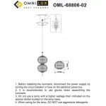 Светильник подвесной Omnilux Cedrello OML-68806-02 от ImperiumLoft