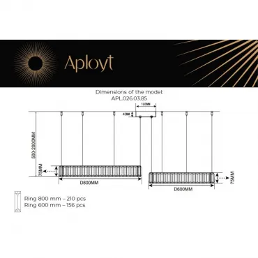 Люстра подвесная Aployt Nicoletta APL.026.03.85 от ImperiumLoft