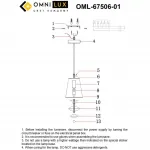 Светильник подвесной Omnilux Ligure OML-67506-01 от ImperiumLoft