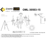 Подвесная люстра Omnilux Teramo OML-30503-15