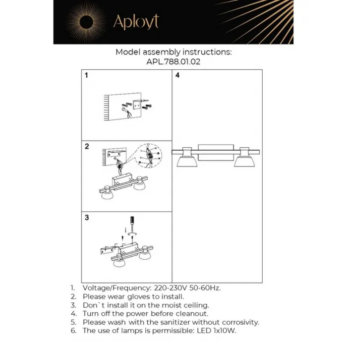 Светильник настенный Aployt Rezeda APL.788.01.02 от ImperiumLoft