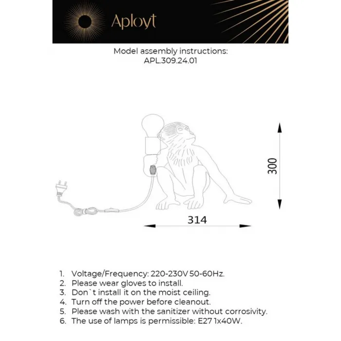 Настольная лампа Aployt Magali APL.309.24.01 от ImperiumLoft
