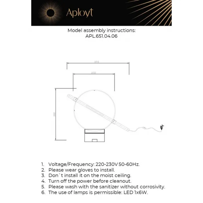 Настольная лампа Aployt Noel APL.651.04.06 от ImperiumLoft