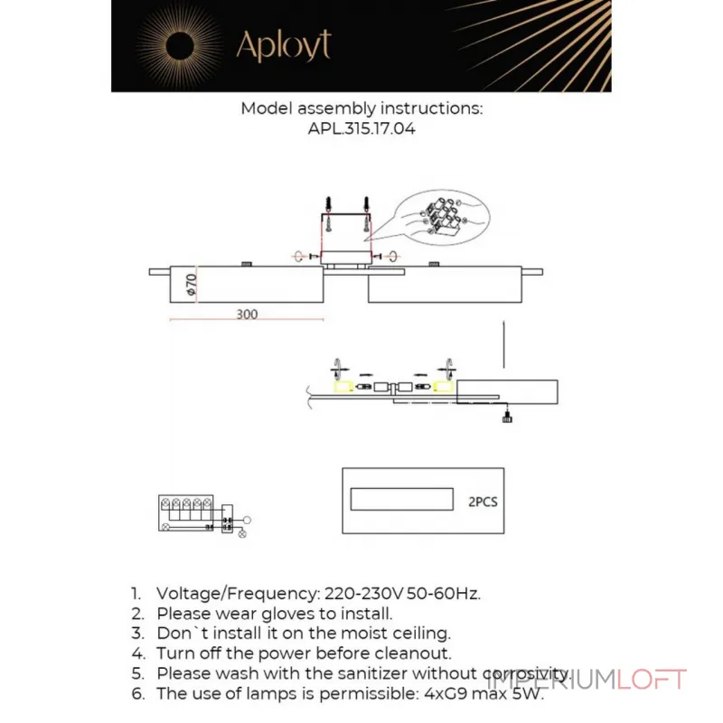 Потолочный светильник Aployt Lusia APL.315.17.04 Потолочный светильник Aployt Lusia APL.315.17.04