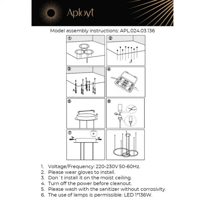 Люстра подвесная Aployt Terenia APL.024.03.136 от ImperiumLoft