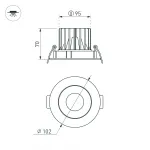 Светильник MS-FORECAST-BUILT-TURN-R102-12Вт Warm3000 WH-WH 32 deg 230В Arlight IP20 037188(1)