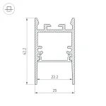 Arlight Профиль SL-COMFORT-2542-2000 BLACK Алюминий 046934