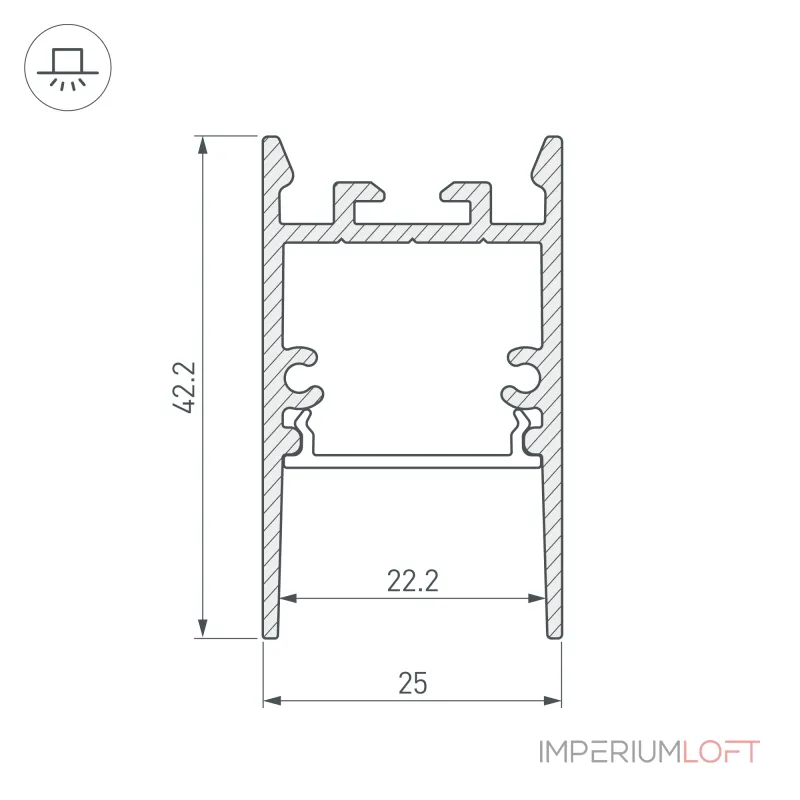 Arlight Профиль SL-COMFORT-2542-2000 BLACK Алюминий 046934 Arlight Профиль SL-COMFORT-2542-2000 BLACK Алюминий 046934