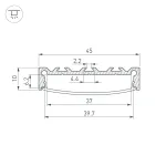 Arlight Профиль LINE-4510-2000 ANOD Алюминий 049248