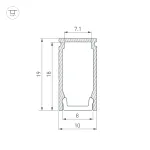 Arlight Профиль LINE-1019-2000 ANOD Алюминий 053426