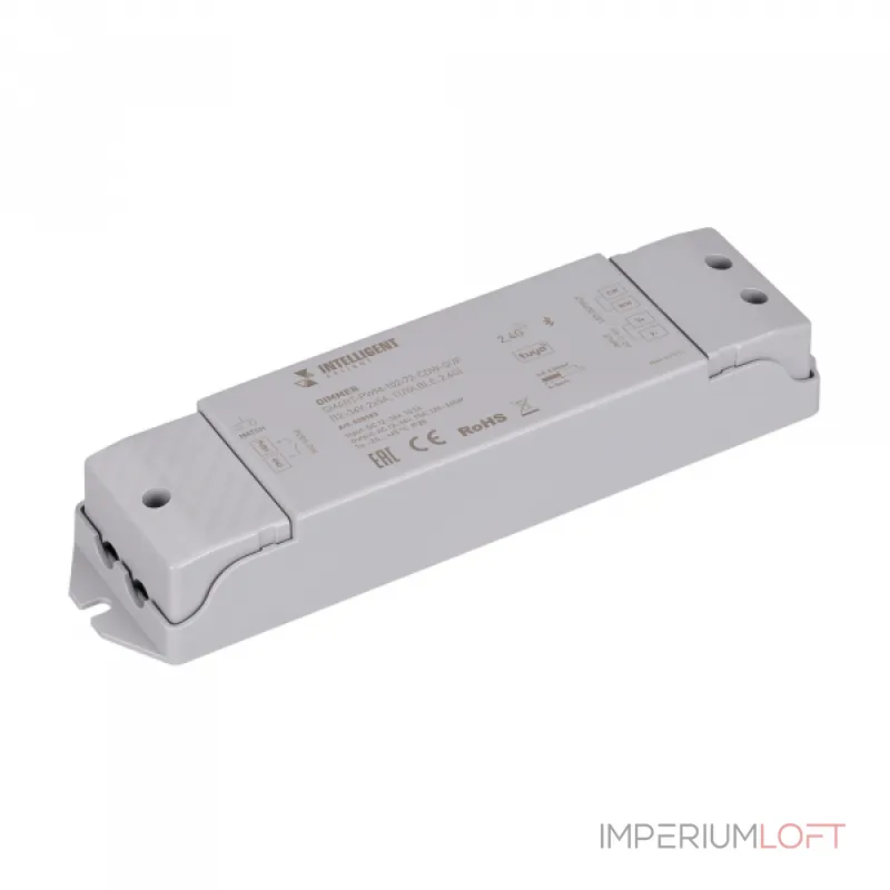 INTELLIGENT ARLIGHT Диммер SMART-PWM-102-72-CDW-SUF 12-36В 2x5A TUYA BLE 2.4G IARL IP20 038183