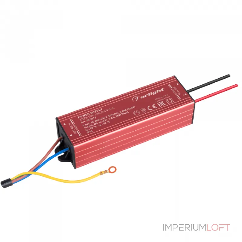 Arlight Блок питания ARPJ-SN-63600-PFC-A 36Вт 34-63В 600mA IP65 043072 Arlight Блок питания ARPJ-SN-63600-PFC-A 36Вт 34-63В 600mA IP65 043072