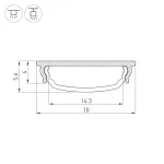 Arlight Профиль ARH-BENT-W18-2000 ANOD BLACK Алюминий 039588