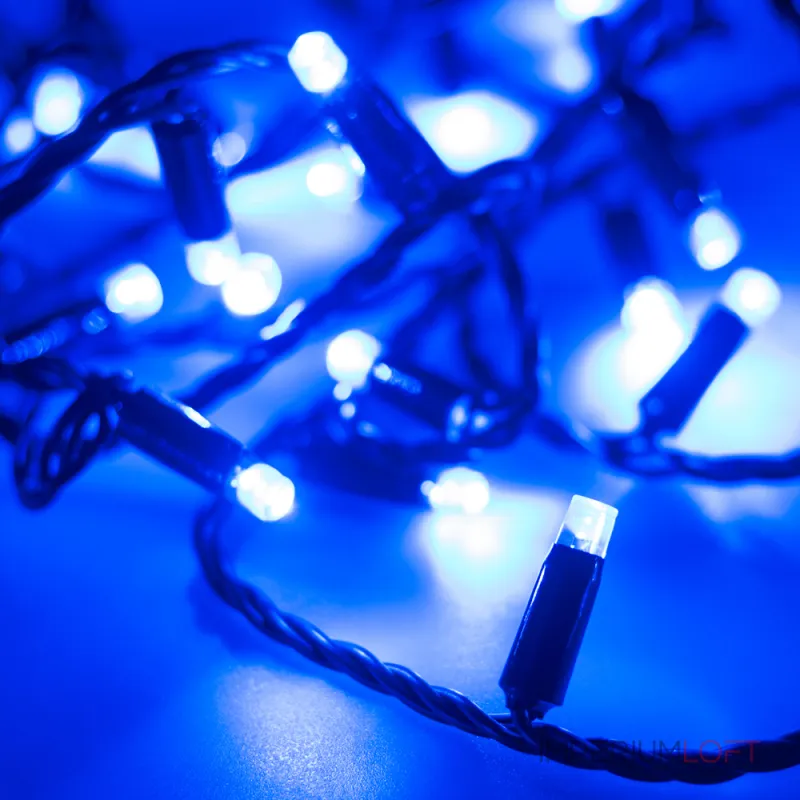 Arlight Светодиодная гирлянда ARD-STRING-CLASSIC-10000-BLACK-100LED-STD BLUE 230В 7Вт Ardecoled IP65 025802