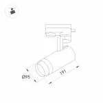 Arlight Светильник LGD-GELIOS-4TR-R95-40Вт Warm3000 BK 20-60 deg 230В DALI IP20 036093
