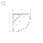 Arlight Профиль ARH-KANT-H16-2000 ANOD Алюминий 016178