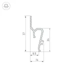 Arlight Профиль STRETCH-SHADOW-TECH-VENT-2000 BLACK A2-DELTA Алюминий 041160