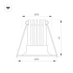 Светильник MS-FOGGY-BUILT-R45-5Вт Warm3000 WH 36 deg 230В Arlight IP54 044621