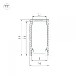 Arlight Профиль LINE-1019-2000 ANOD Алюминий 053426