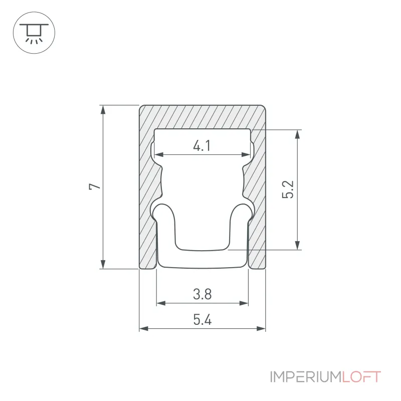 Arlight Профиль ARH-MICRO-0507-2000 ANOD Алюминий 036399
