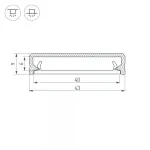 Профиль ALM-FLAT-S-2020 ANOD Arlight Алюминий 026713(1)