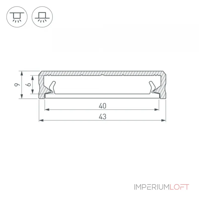 Профиль ALM-FLAT-S-2020 ANOD Arlight Алюминий 026713(1)