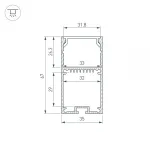 Профиль LINE-S-3667-3000 ANOD Arlight Алюминий 042902
