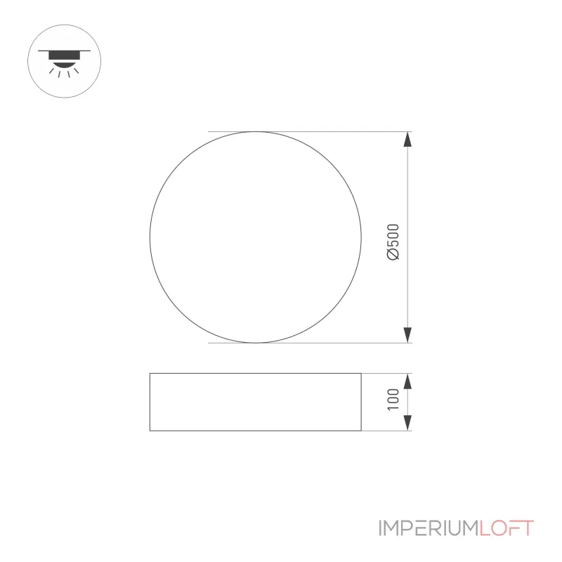 Arlight Светильник SP-TOR-PILL-PRISM-R500-35Вт Day4000 BK 100 deg 230В IP20 022998(3)