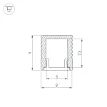 Arlight Профиль SL-MINI-8-2000 ANOD BLACK Алюминий 030514