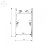 Arlight Профиль SL-COMFORT-2542-2000 BLACK Алюминий 046934