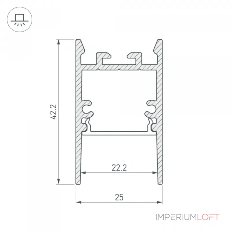 Arlight Профиль SL-COMFORT-2542-2000 BLACK Алюминий 046934 Arlight Профиль SL-COMFORT-2542-2000 BLACK Алюминий 046934