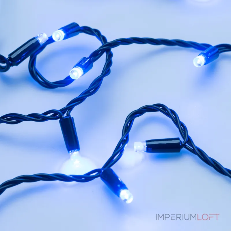 Arlight Светодиодная гирлянда ARD-STRING-CLASSIC-10000-BLACK-100LED-STD BLUE 230В 7Вт Ardecoled IP65 025802