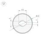 Силиконовый профиль WPH-FLEX-D22-360deg-S8-5м BLACK Arlight Силикон 045866