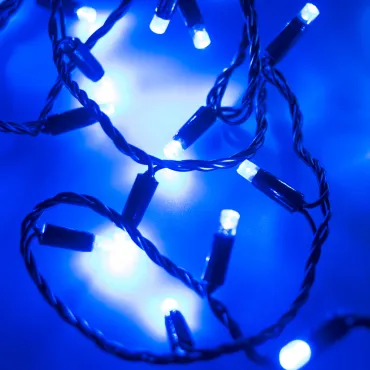Arlight Светодиодная гирлянда ARD-STRING-CLASSIC-10000-BLACK-100LED-STD BLUE 230В 7Вт Ardecoled IP65 025802
