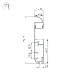 Профиль PLINTUS-H80-2000 WHITE Arlight Алюминий 045452