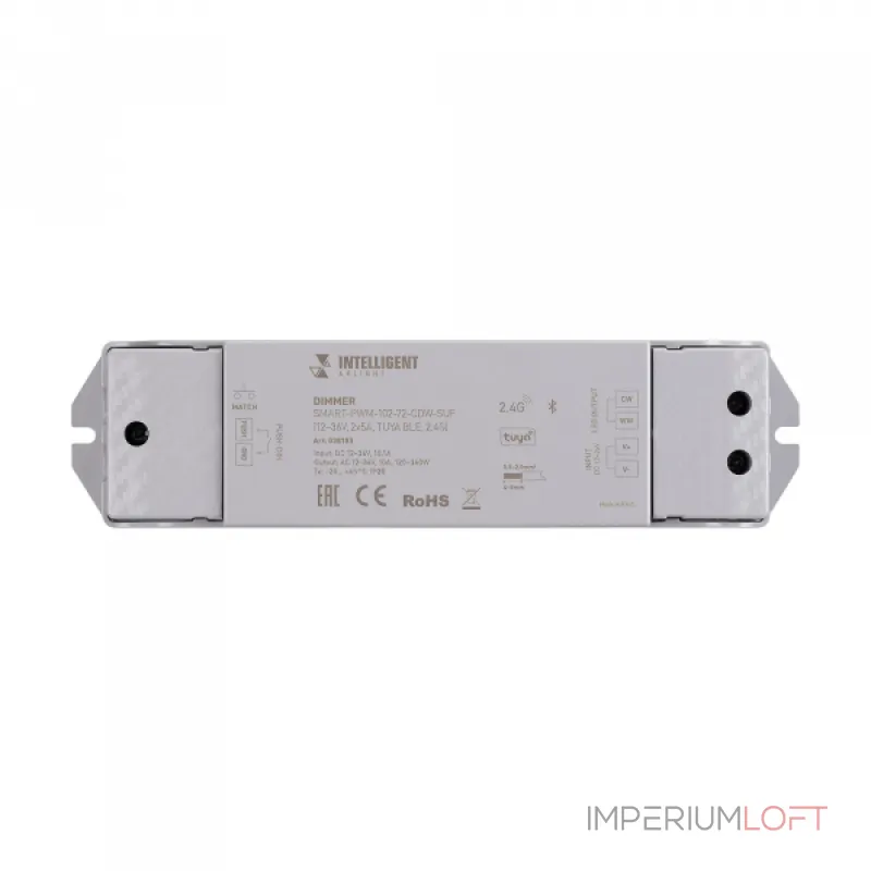 INTELLIGENT ARLIGHT Диммер SMART-PWM-102-72-CDW-SUF 12-36В 2x5A TUYA BLE 2.4G IARL IP20 038183