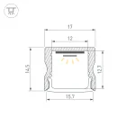 Arlight Профиль LINE-1715-2000 ANOD Алюминий 044262