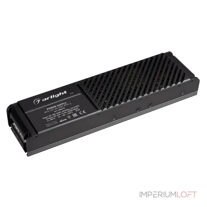Arlight Блок питания ATS-LG-24-350-PFC-L 24В 14.5A 350Вт IP20 Сетка 050472 Arlight Блок питания ATS-LG-24-350-PFC-L 24В 14.5A 350Вт IP20 Сетка 050472
