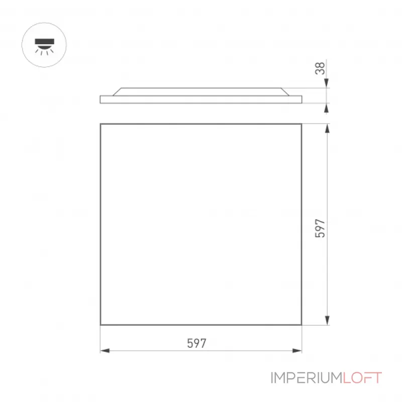 Arlight Светильник DL-TITAN-FRAMELESS-S600x600-40Вт Warm3000 WH 120 deg CRI90 230В IP40 050241