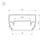Arlight Профиль STRETCH-S-50-CEIL-CENTER-2000 GAMMA50 Алюминий 040700