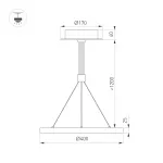 Arlight Светильник SP-CONGO-CAN-1-R400-24Вт Warm3000 GD 120 deg 230В IP20 046209