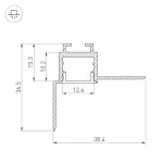 Arlight Профиль ARH-CEIL-S16-FANTOM-EDGE-2000 ANOD Алюминий 034979