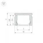 Arlight Профиль PIK-1007-3000 ANOD Алюминий 045493