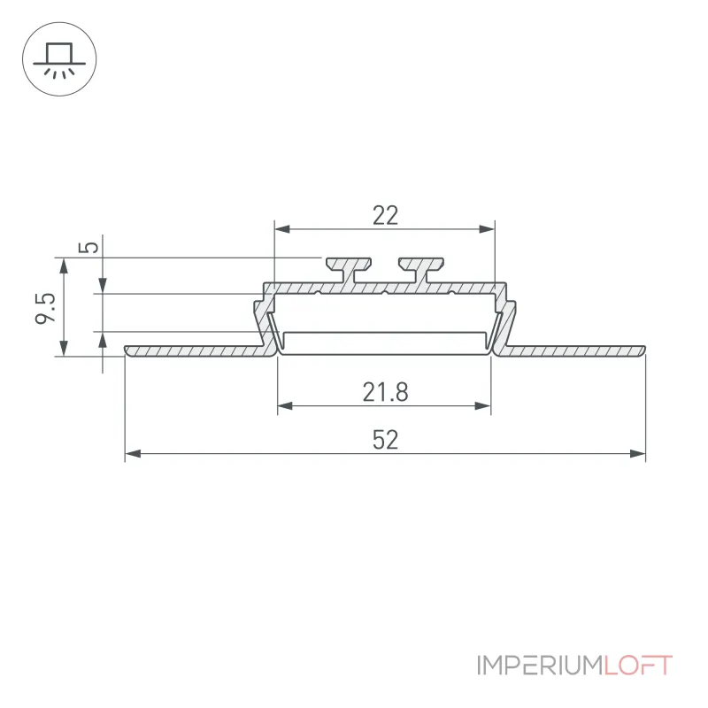 Arlight Профиль KLUS-LOCK-FM-2000 ANOD Алюминий 019185