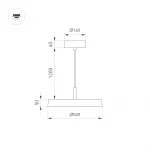 Arlight Светильник SP-ELEGANT-R500-37Вт Warm3000 WH 120 deg 230В IP20 033925(1)