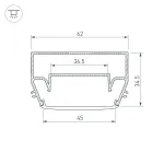 Arlight Профиль STRETCH-S-50-CEIL-CENTER-2000 GAMMA50 Алюминий 040700