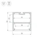 Arlight Профиль SL-LINE-5050-3000 BLACK Алюминий 036255