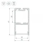 Arlight Профиль SL-LINE-3667-3000 ANOD Алюминий 036197