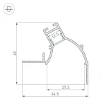 Arlight Профиль ARH-CEIL-BEVEL-EDGE-2000 WHITE Алюминий 034981